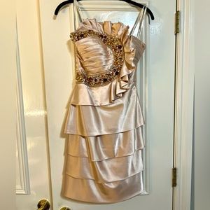 Tony Bowls cocktail dress with rhinestone detail